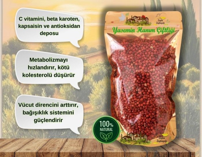 Organik Kırmızı Tane Karabiber 200 GR - Görsel 2