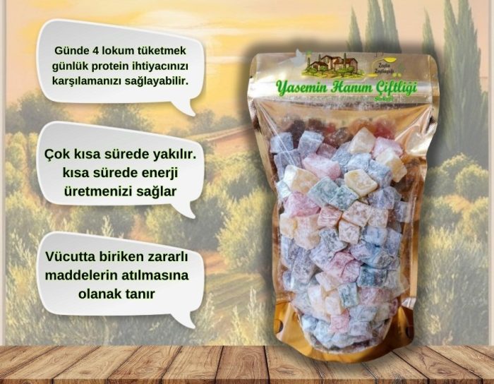 Karışık Meyve Aromalı Kuş Lokumu 1. Kalite 500 GR - Görsel 2